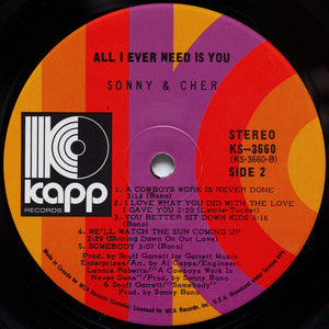 Sonny & Cher : All I Ever Need Is You (LP, Album)