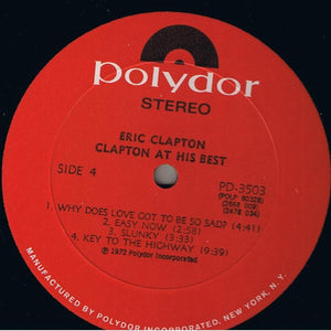 Eric Clapton : At His Best (2xLP, Comp)