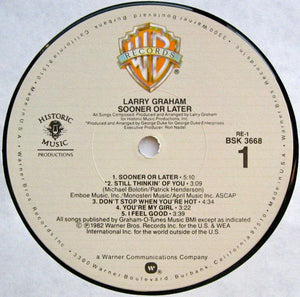 Larry Graham : Sooner Or Later (LP, Album, Win)