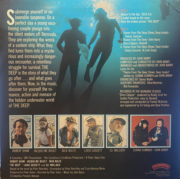 John Barry : The Deep (Music From The Original Motion Picture Soundtrack) (LP, Album, Promo, Blu)