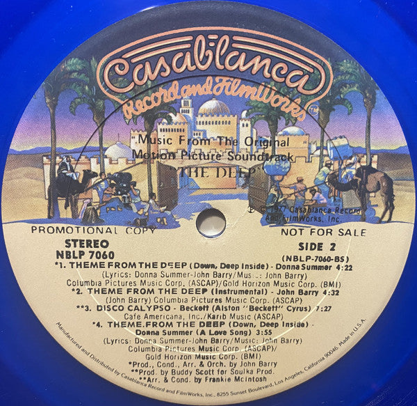 John Barry : The Deep (Music From The Original Motion Picture Soundtrack) (LP, Album, Promo, Blu)