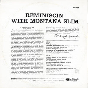 Montana Slim : Reminiscin' With Montana Slim (LP, Comp, Mono)