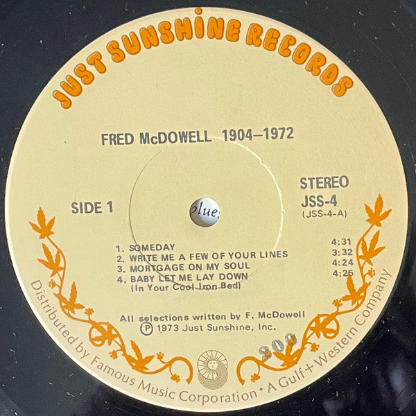 Mississippi Fred McDowell* : 1904-1972 (LP, Album, Scr)