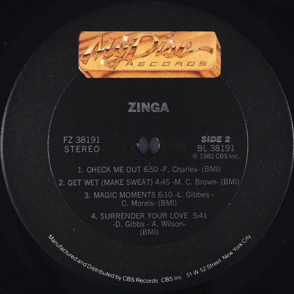 Zinga* : Zinga (LP, Album)