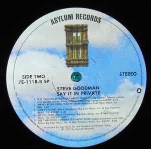 Steve Goodman : Say It In Private (LP, Album, Spe)