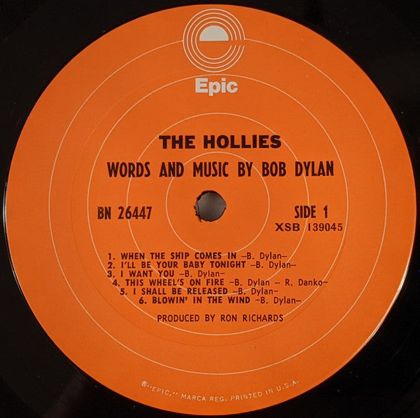 The Hollies : Words And Music By Bob Dylan (LP, Album, RP, Ter)