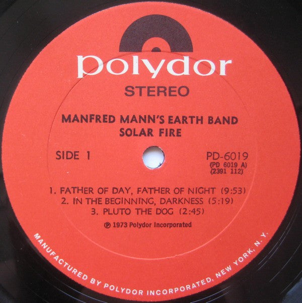 Manfred Mann's Earth Band : Solar Fire (LP, Album)
