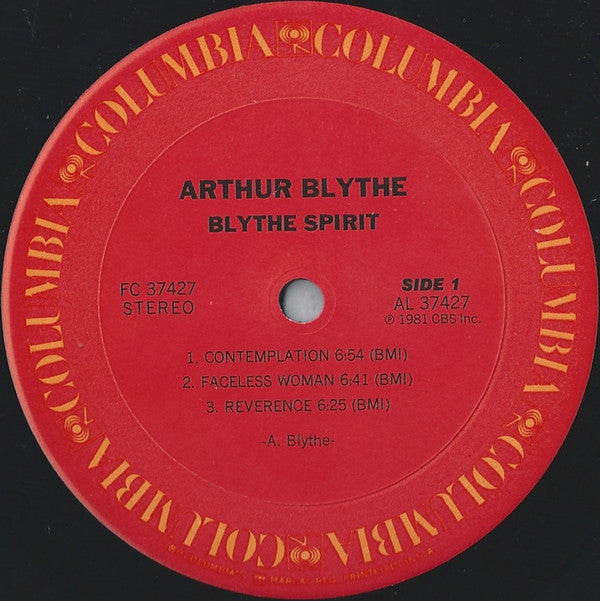 Arthur Blythe : Blythe Spirit (LP, Album, Ter)