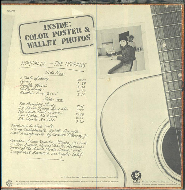 The Osmonds : Homemade (LP, Album)