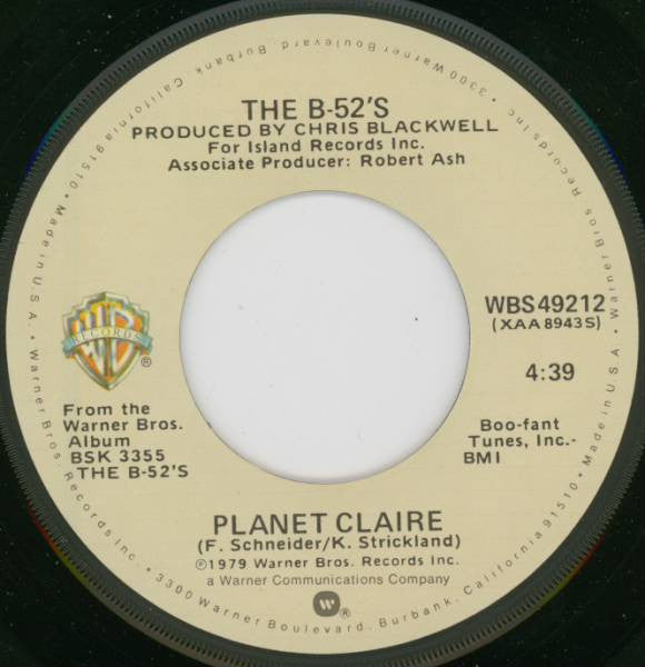 The B-52's : Planet Claire (7", Single, Jac)