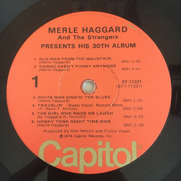 Merle Haggard And The Strangers (5) : Presents His 30th Album (LP, Album)