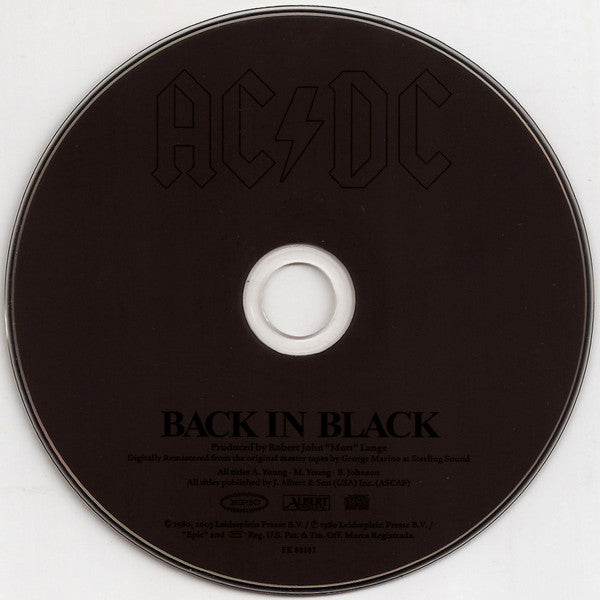 AC/DC : Back In Black (CD, Album, Enh, RE, RM)