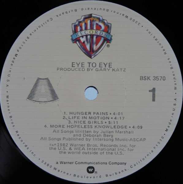 Eye To Eye (2) : Eye To Eye (LP, Album, Jac)