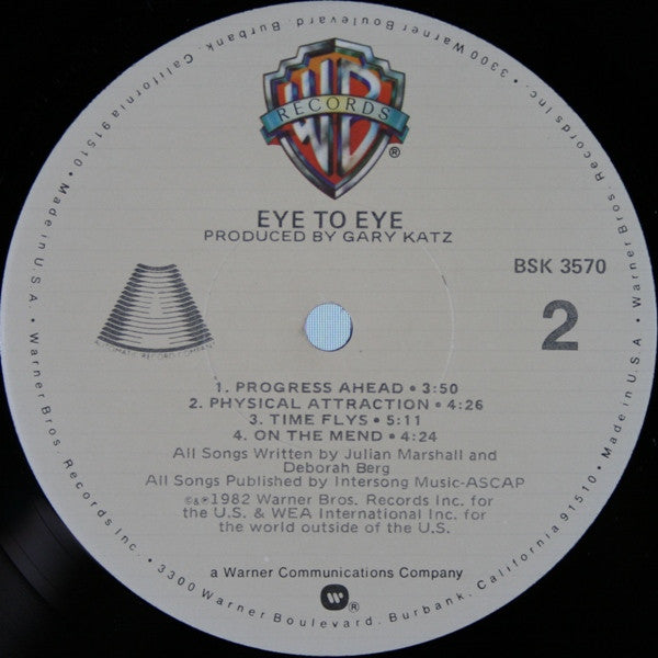 Eye To Eye (2) : Eye To Eye (LP, Album, Jac)