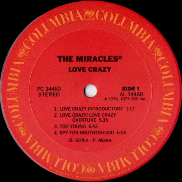 The Miracles : Love Crazy (LP, Album)