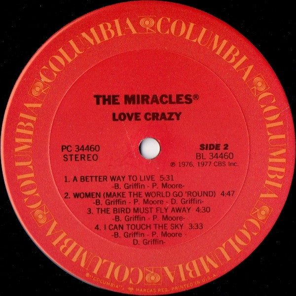 The Miracles : Love Crazy (LP, Album)