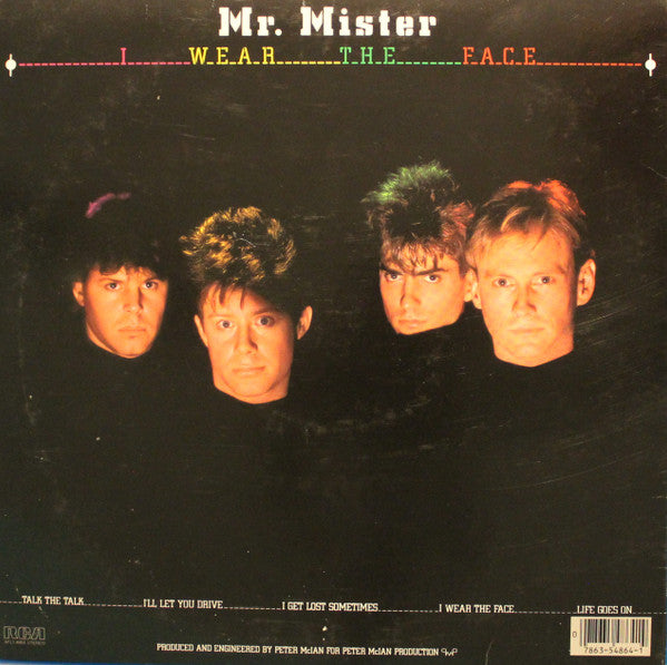 Mr. Mister : I Wear The Face (LP, Album, Ind)