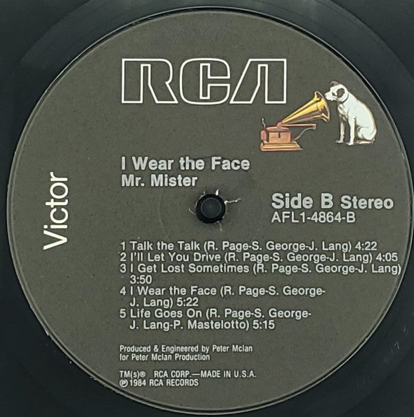 Mr. Mister : I Wear The Face (LP, Album, Ind)