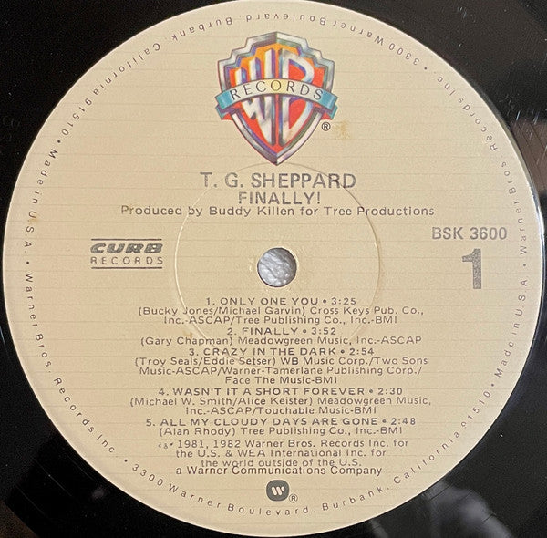 T.G. Sheppard : Finally! (LP, Album, Jac)