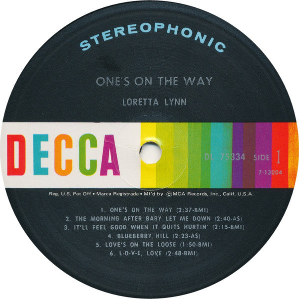 Loretta Lynn : One's On The Way (LP, Album, Pin)