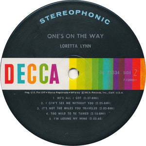 Loretta Lynn : One's On The Way (LP, Album, Pin)