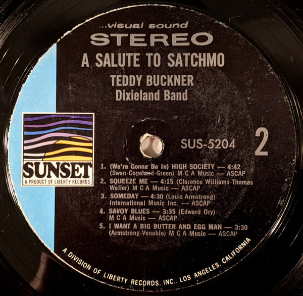 Teddy Buckner, Teddy Buckner And His Dixieland Band : A Salute To Satchmo (LP, Sty)