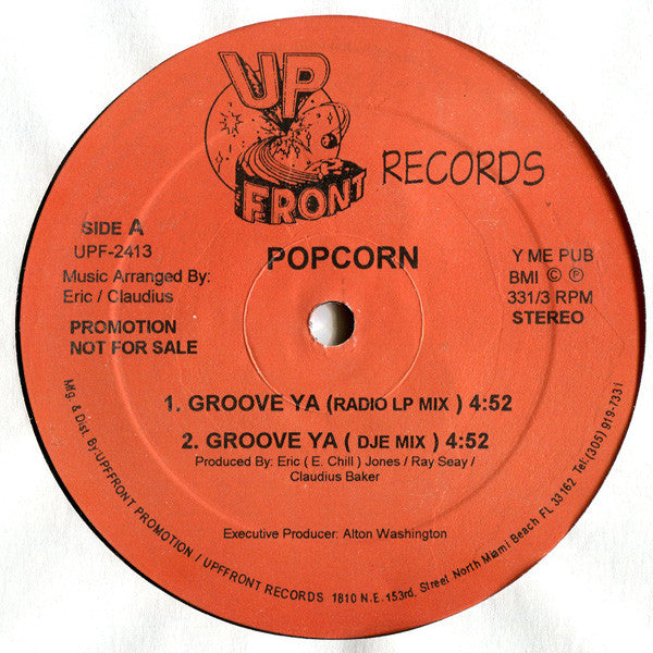 Popcorn (2) : Groove Ya (12", Promo)