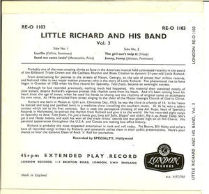 Little Richard And His Band : Little Richard And His Band - Vol.3 (7", EP)