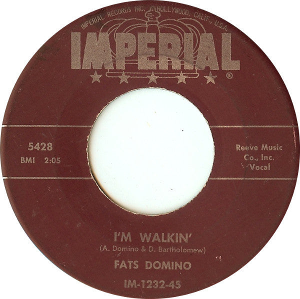 Fats Domino : I'm Walkin' / I'm In The Mood For Love (7", Single)