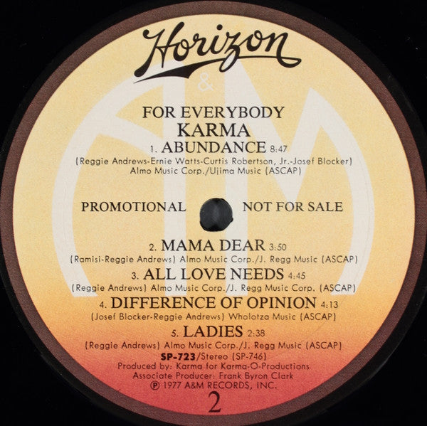 Karma (9) : For Everybody (LP, Album, Promo, Gat)