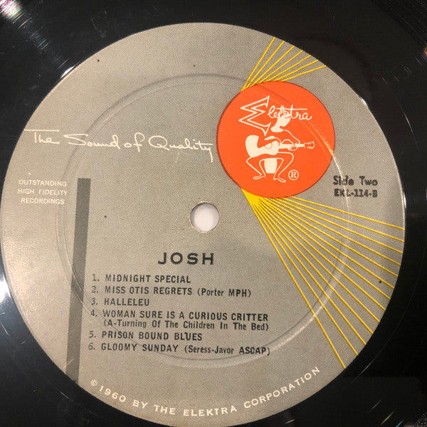 Josh White Accompanied By Al Hall, Sonny Greer : Sings Ballads - Blues (LP, Mono)