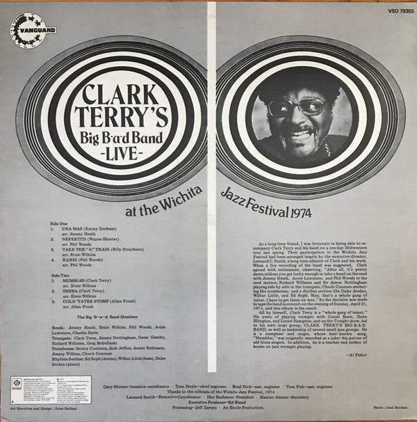 Clark Terry : Clark Terry's Big-B-a-d-Band Live At The Wichita Jazz Festival 1974 (LP, Album)