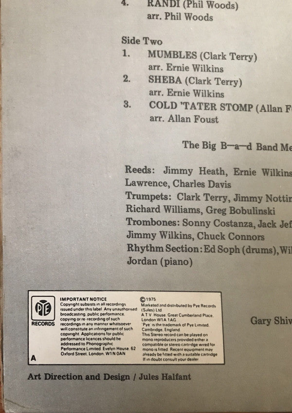 Clark Terry : Clark Terry's Big-B-a-d-Band Live At The Wichita Jazz Festival 1974 (LP, Album)