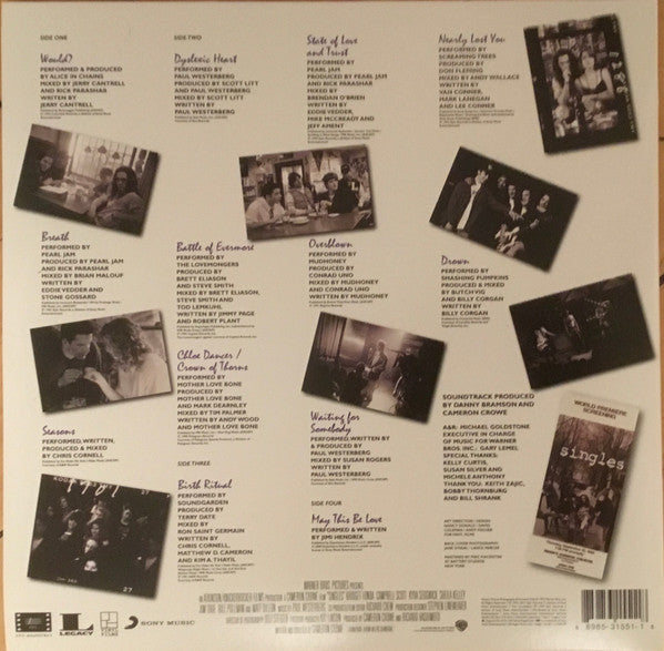 Various : Singles - Original Motion Picture Soundtrack (2xLP, Comp, RE + CD, Comp, Dlx, RE)