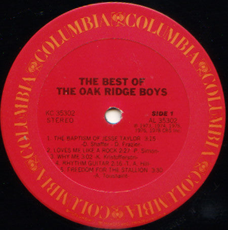 The Oak Ridge Boys : The Best Of The Oak Ridge Boys (LP, Comp, Ter)