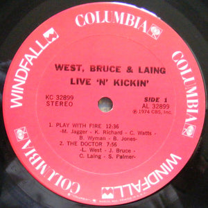 West, Bruce & Laing : Live 'N' Kickin' (LP, Album, Ter)