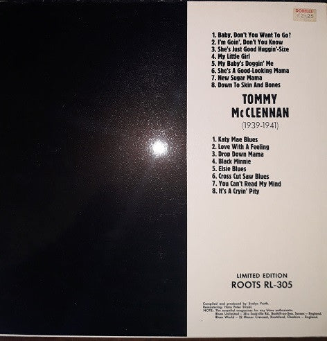 Tommy McClennan : Cross Cut Saw Blues (LP, Comp, Ltd)