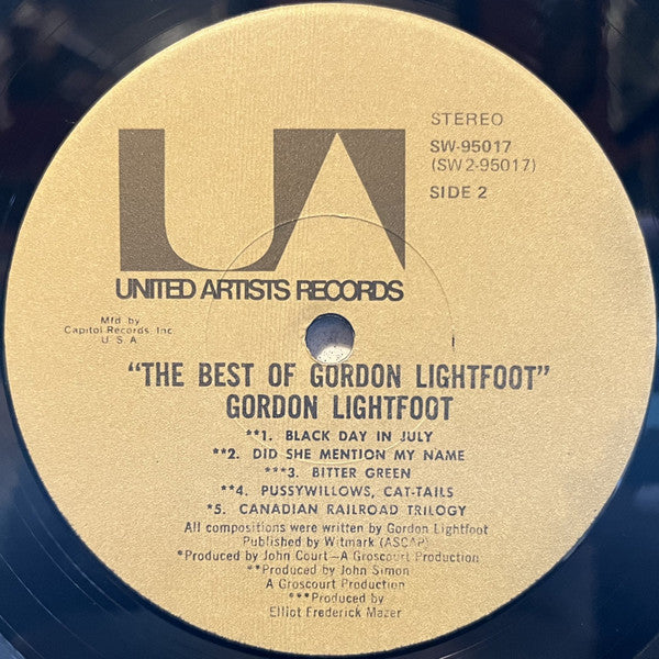 Gordon Lightfoot : The Best Of Gordon Lightfoot (LP, Comp, Club, Cap)