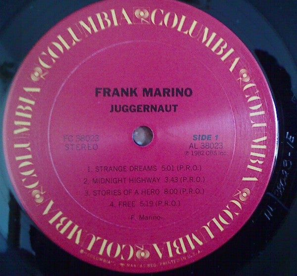 Frank Marino : Juggernaut (LP, Album, Car)