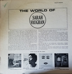 Sarah Vaughan : The World Of Sarah Vaughan - The Divine One Sings (LP, Comp, Mono)