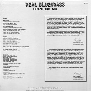 Cranford Nix With Special Guest Curly Seckler : Real Bluegrass (LP, Album)