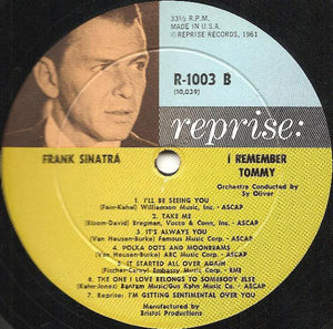 Frank Sinatra : I Remember Tommy... (LP, Album, Mono, Die)