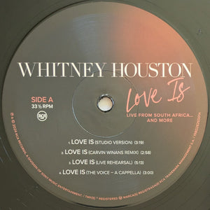 Whitney Houston : Love Is (Live From South Africa...And More) (12", EP, RSD, Ltd)