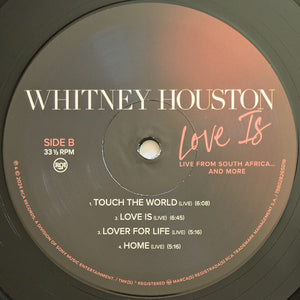 Whitney Houston : Love Is (Live From South Africa...And More) (12", EP, RSD, Ltd)