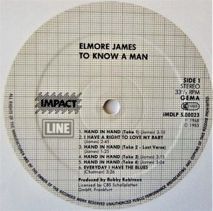 Elmore James : To Know A Man (2xLP, Comp, RE, Whi)