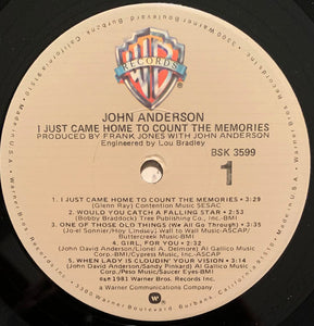 John Anderson (3) : I Just Came Home To Count The Memories (LP, Album, Jac)