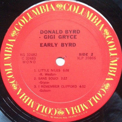 Donald Byrd - Gigi Gryce : Early Byrd (2xLP, Album, Comp, Mono, Gat)