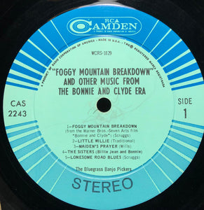 The Bluegrass Banjo Pickers : Foggy Mountain Breakdown And Other Music From The Bonnie And Clyde Era (LP)