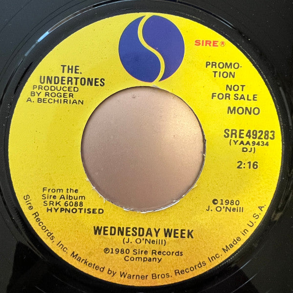 The Undertones : Wednesday Week (7", Single, Promo)