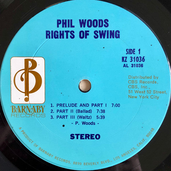 Phil Woods : Rights Of Swing (LP, Album, RE)